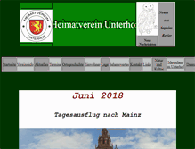 Tablet Screenshot of heimatverein-unterhof.de
